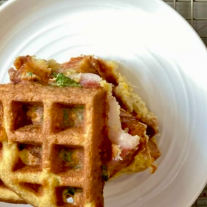Waffle de Serrano con Philadelphia