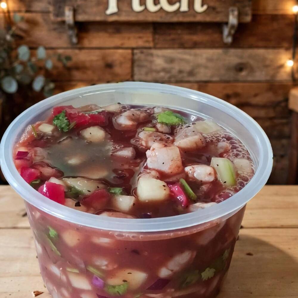 Medio litro de ceviche de camaron