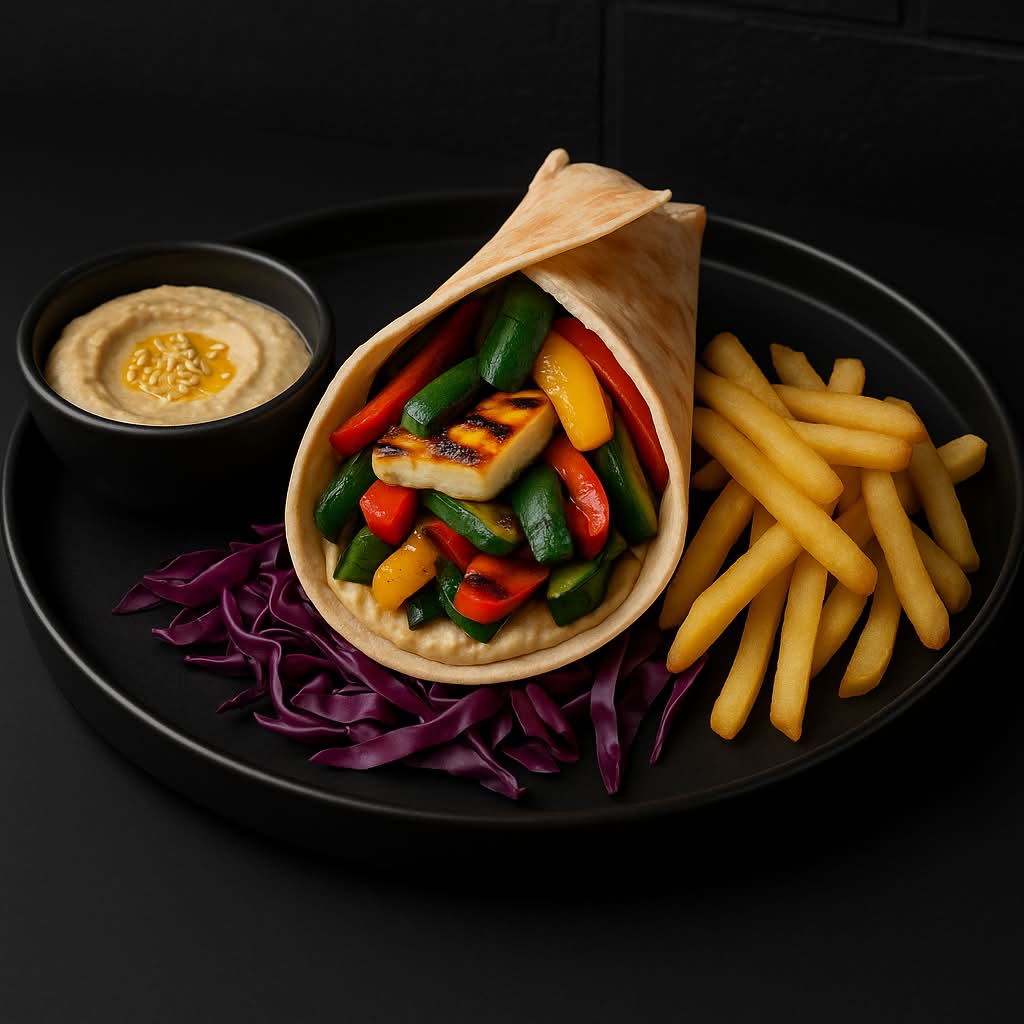 Taco árabe vegetariano