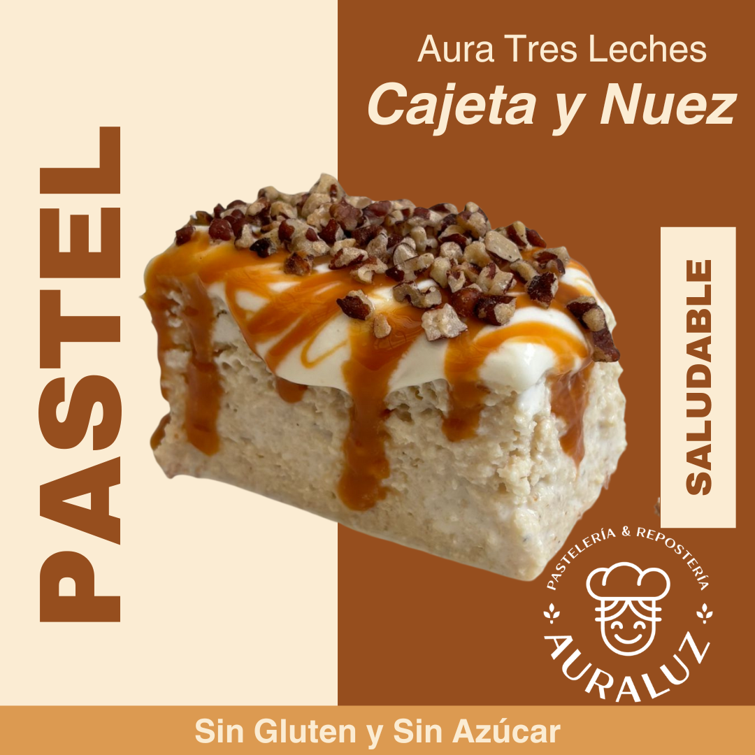 Pastel 3 Leches Cajeta y Nuez
