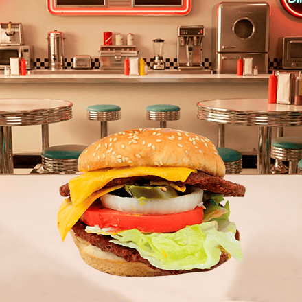 Hamburguesa Doble Carne Doble Queso FF