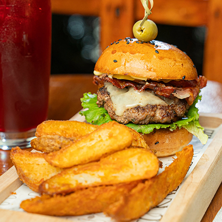 Hamburguesa Mini con Papas