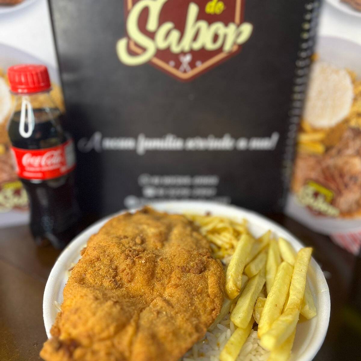 ARROZ,FEIJÃO PRETO OU BRANCO ,BATATA FRITA ,FAROFA E SALADA ** (NESTE ITEM NÃO ACOMPANHA BEBIDA)