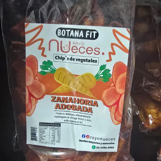 Botana Fit Zanahoria Adobada 125 gramos.