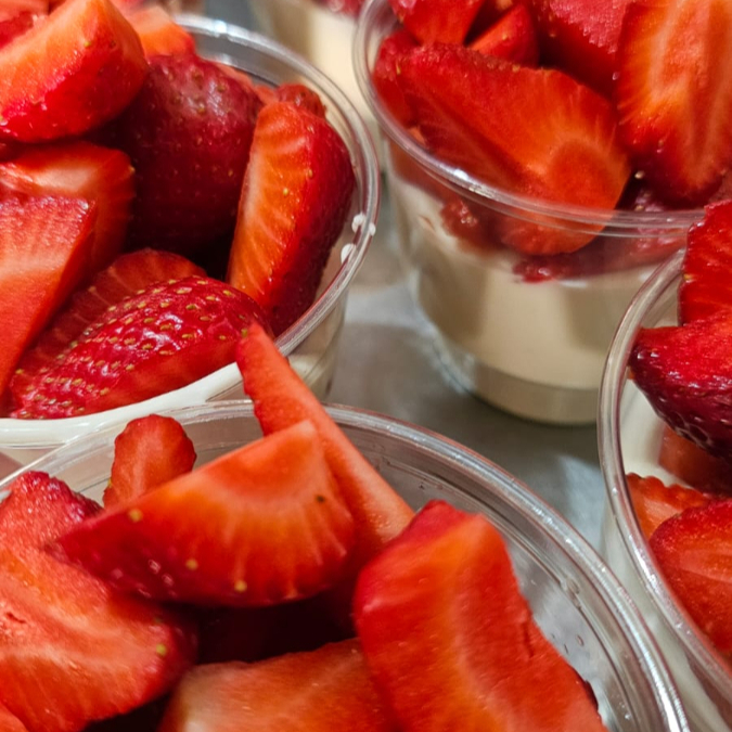 Fresas con crema