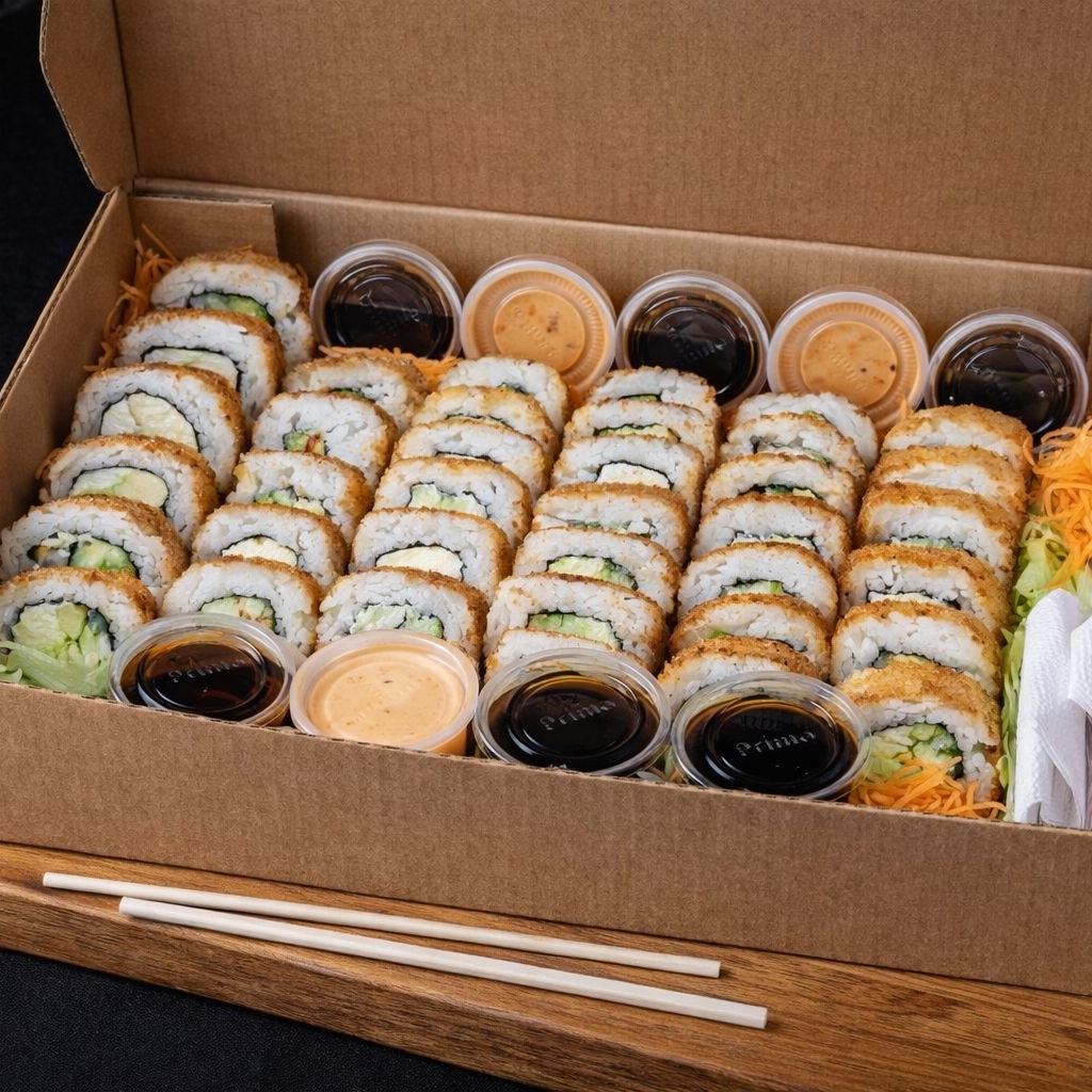 Omu sushis empanizados