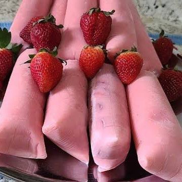 Hielito de Fresas con Crema