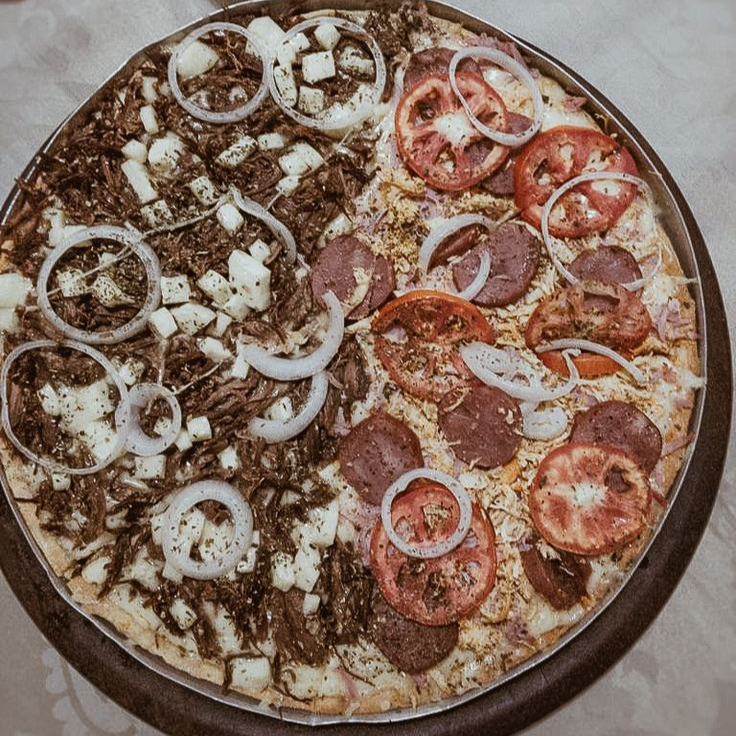 PIZZA MEDIA 2 SABORES 6 FATIAS