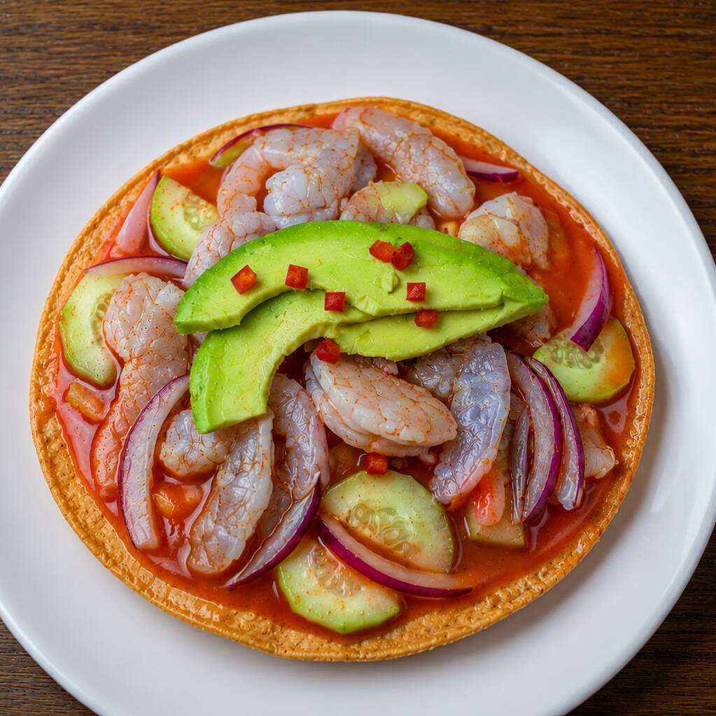 Tostada de Aguachile Diablo