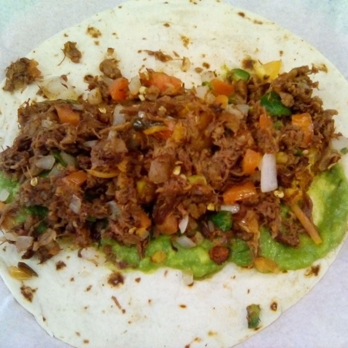 Burrito de Deshebrada a la Mexicana
