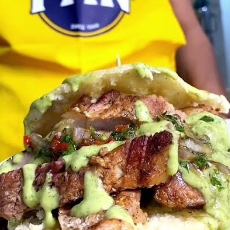 Arepa asada Parilla
