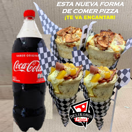2 cono rancherito + 2 cono hawaiano + coca 1,5