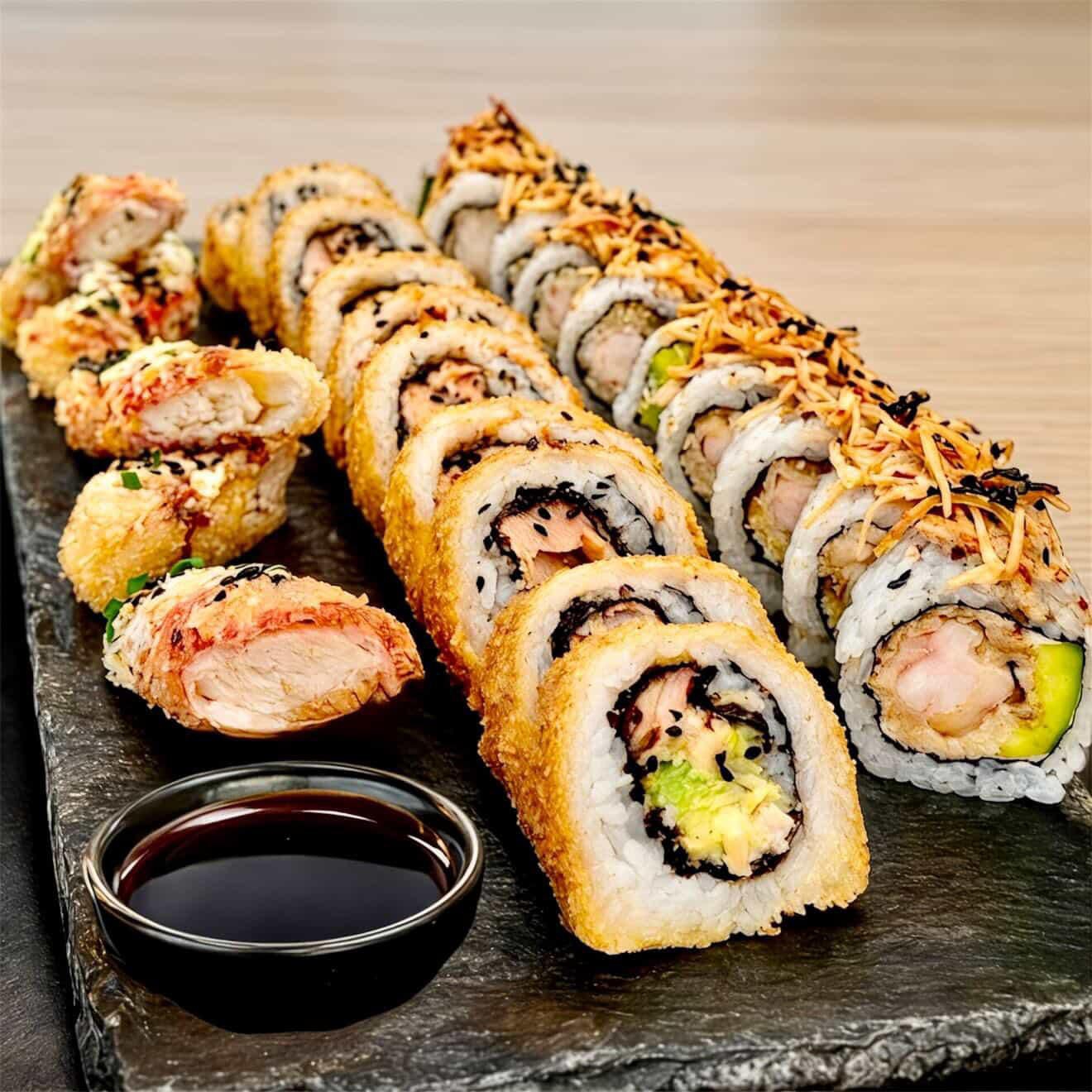Mega Combo: 2 Sushis + Palmitos Crunch