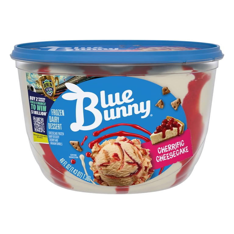 Blue Tarro de Nieve Cheesecake con Cerezas