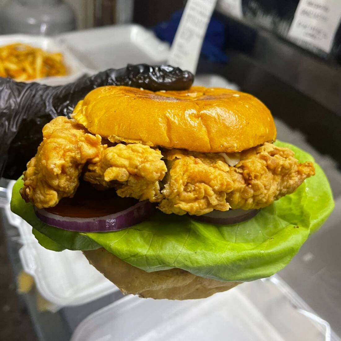 Chicken Burger 170 Gr C/papas