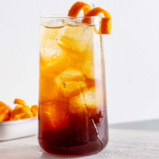 Orange sparkling coffe