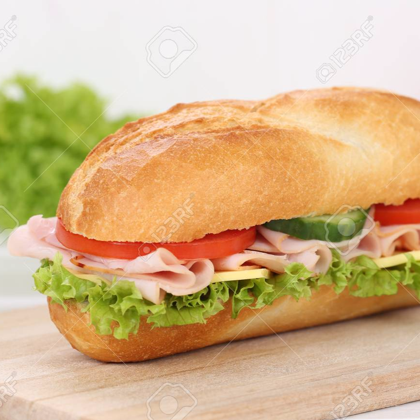 BAGUETTE JAMON Y QUESO