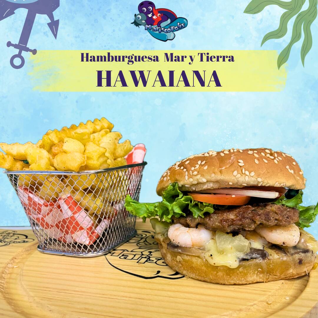 Hamburguesa Mar y Tierra Hawaiana