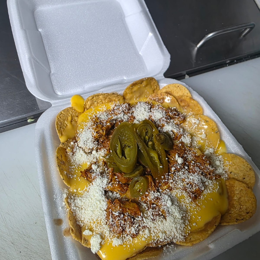Nachos Con Cochinita (frijol,queso,cochinita
