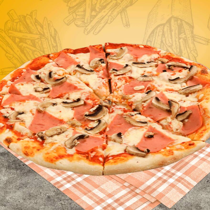 Pizza Gourmet Jamón & Champiñones Alto C