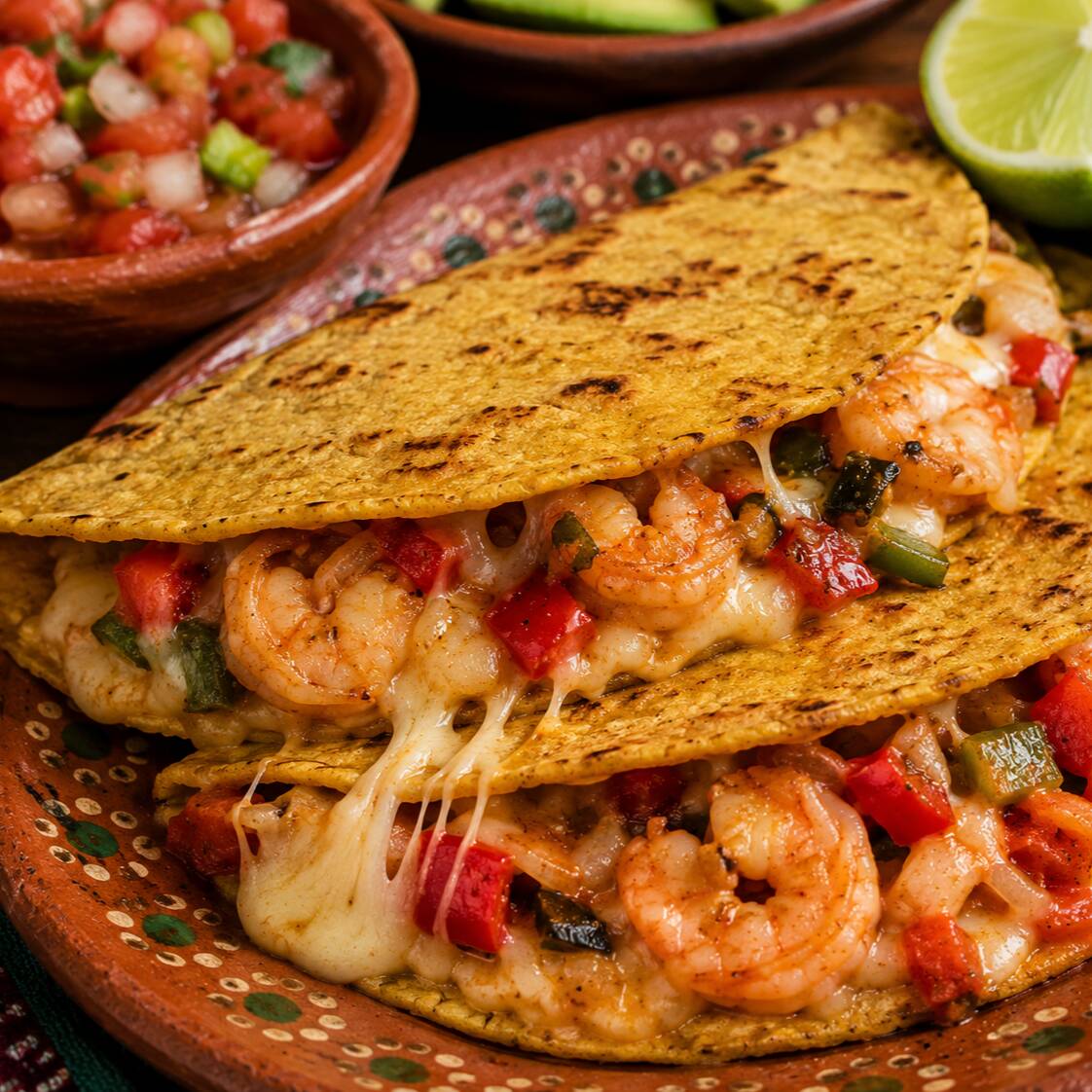 Quesadilla de Camaron Estilo Gobernador
