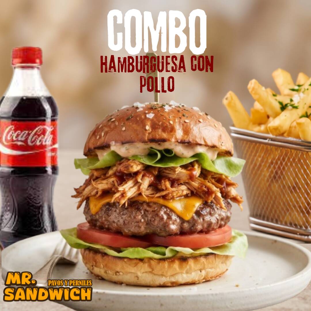 Combo Burguer Pollo Personal Completo