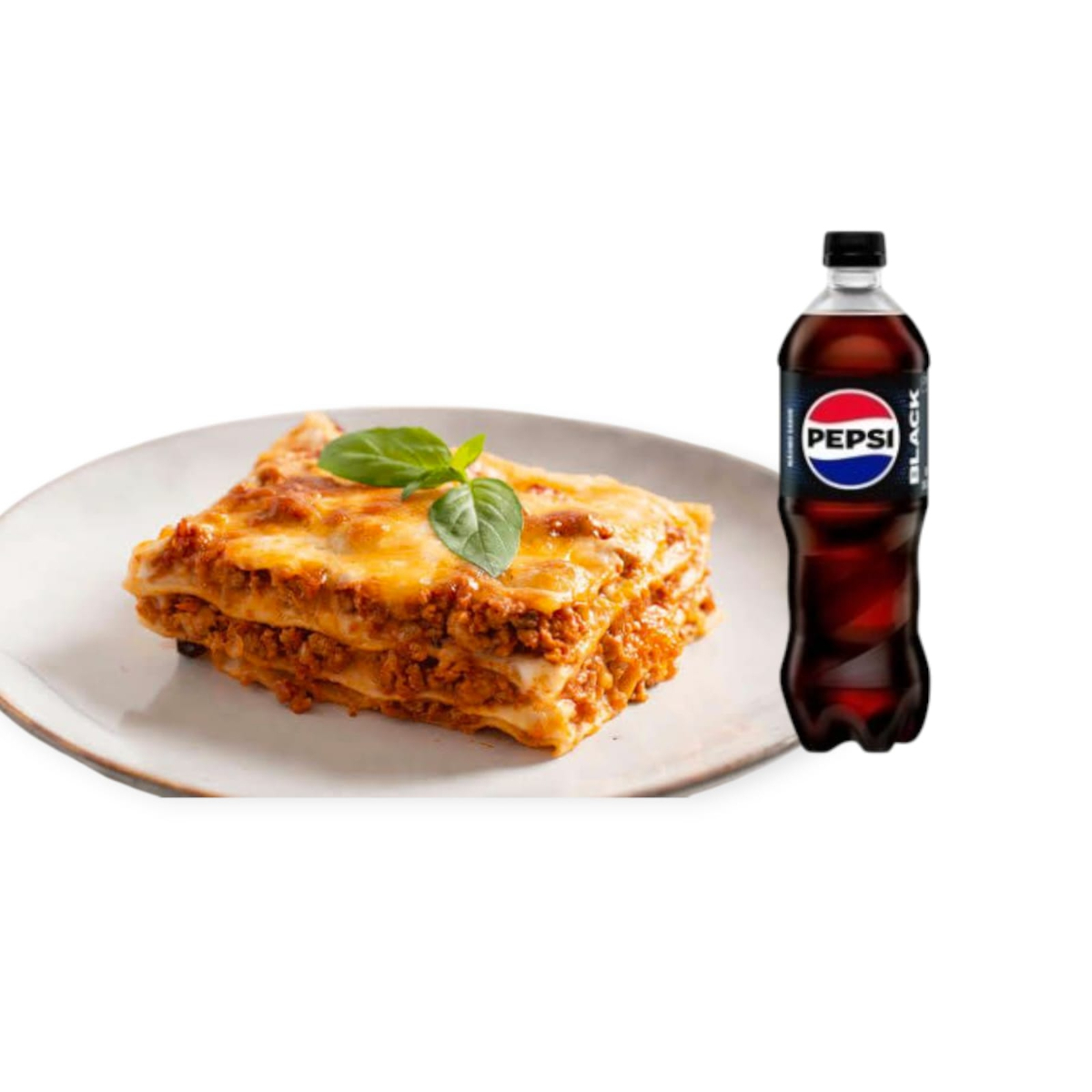 Lasaña + PEPSI Black
