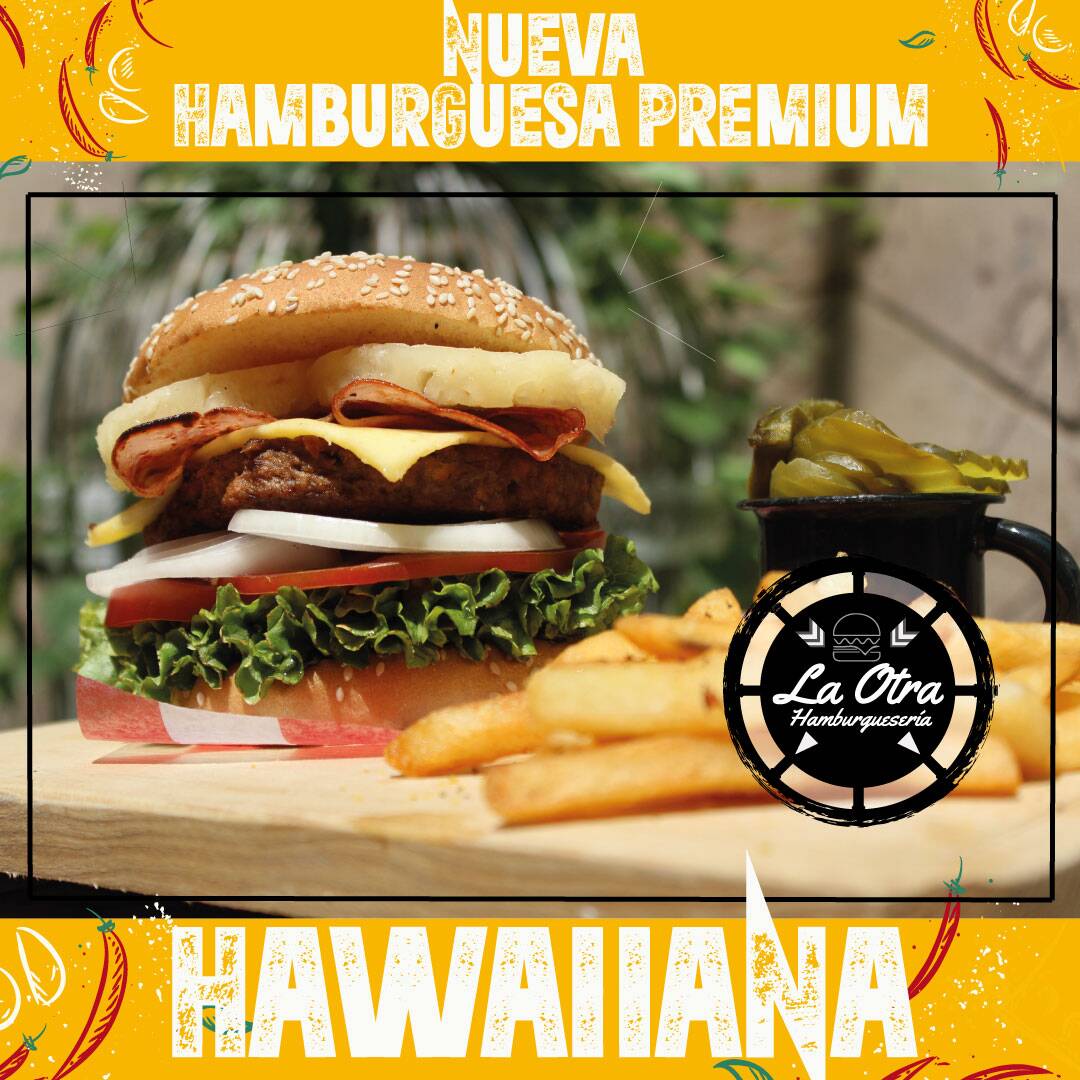 Hamburguesa Arrachera ~ Hawaiina