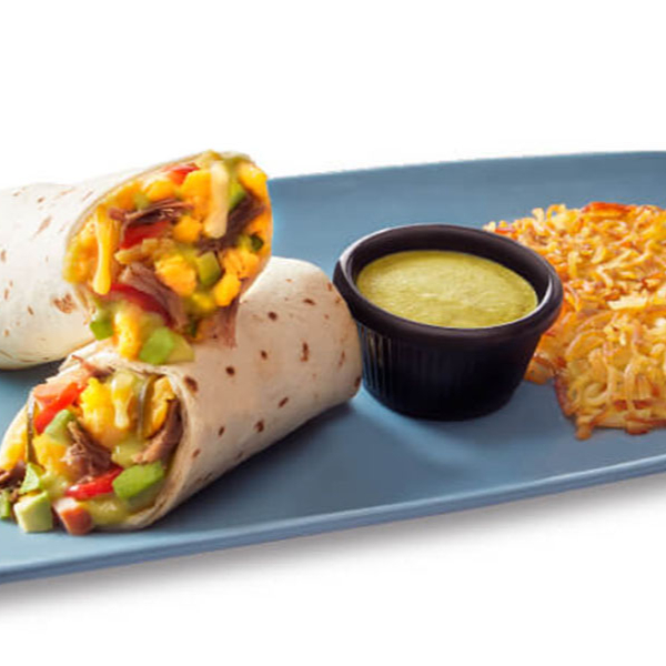 Burrito Poblano (Incluye Pancakes)