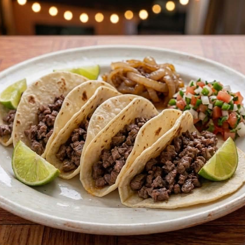 Orden de Carne Asada en Harina (5 Tacos)