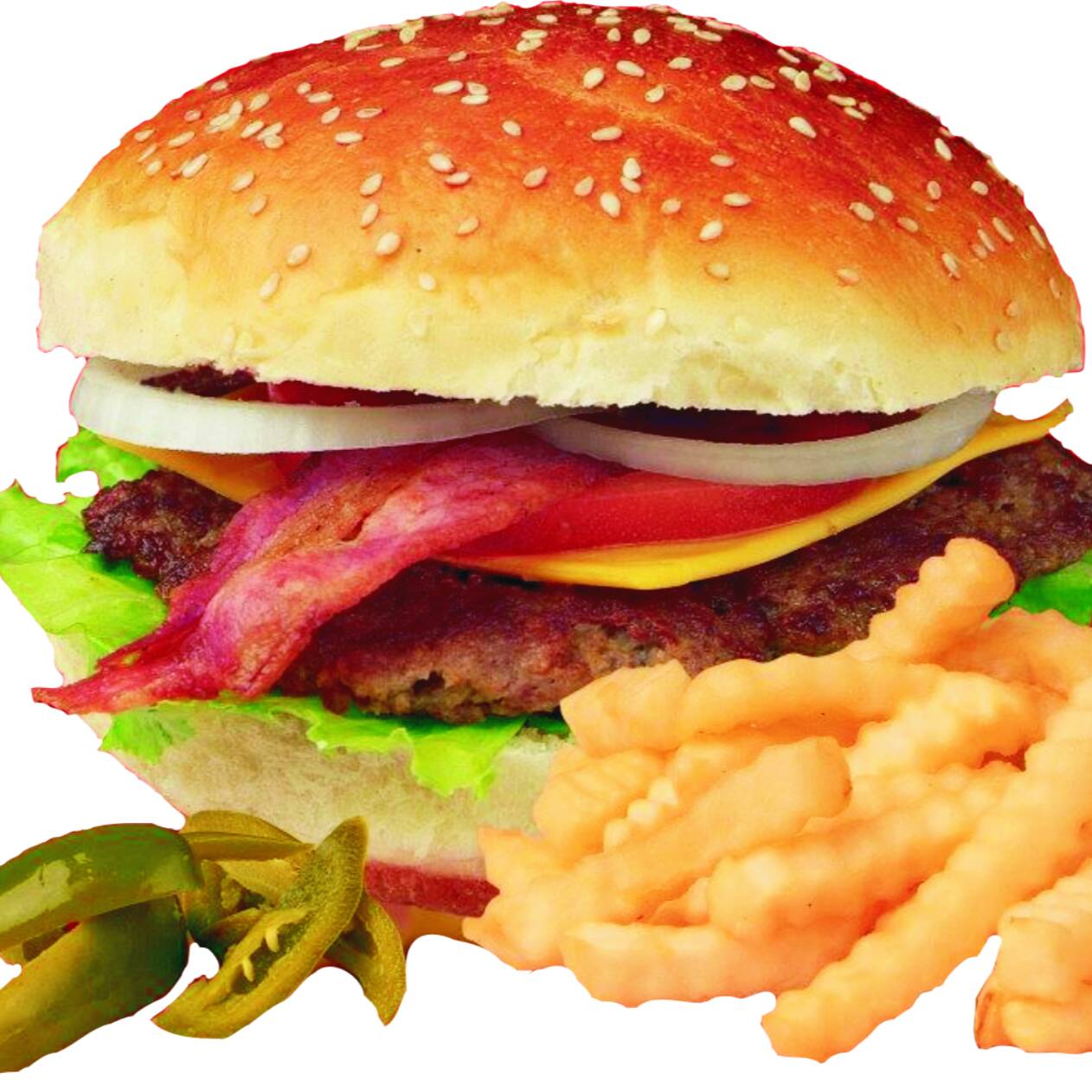 HAMBURGUESA CON PAPAS