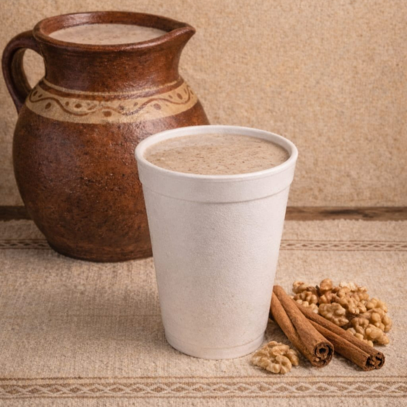 Vaso de 1 L de Atole de Nuez