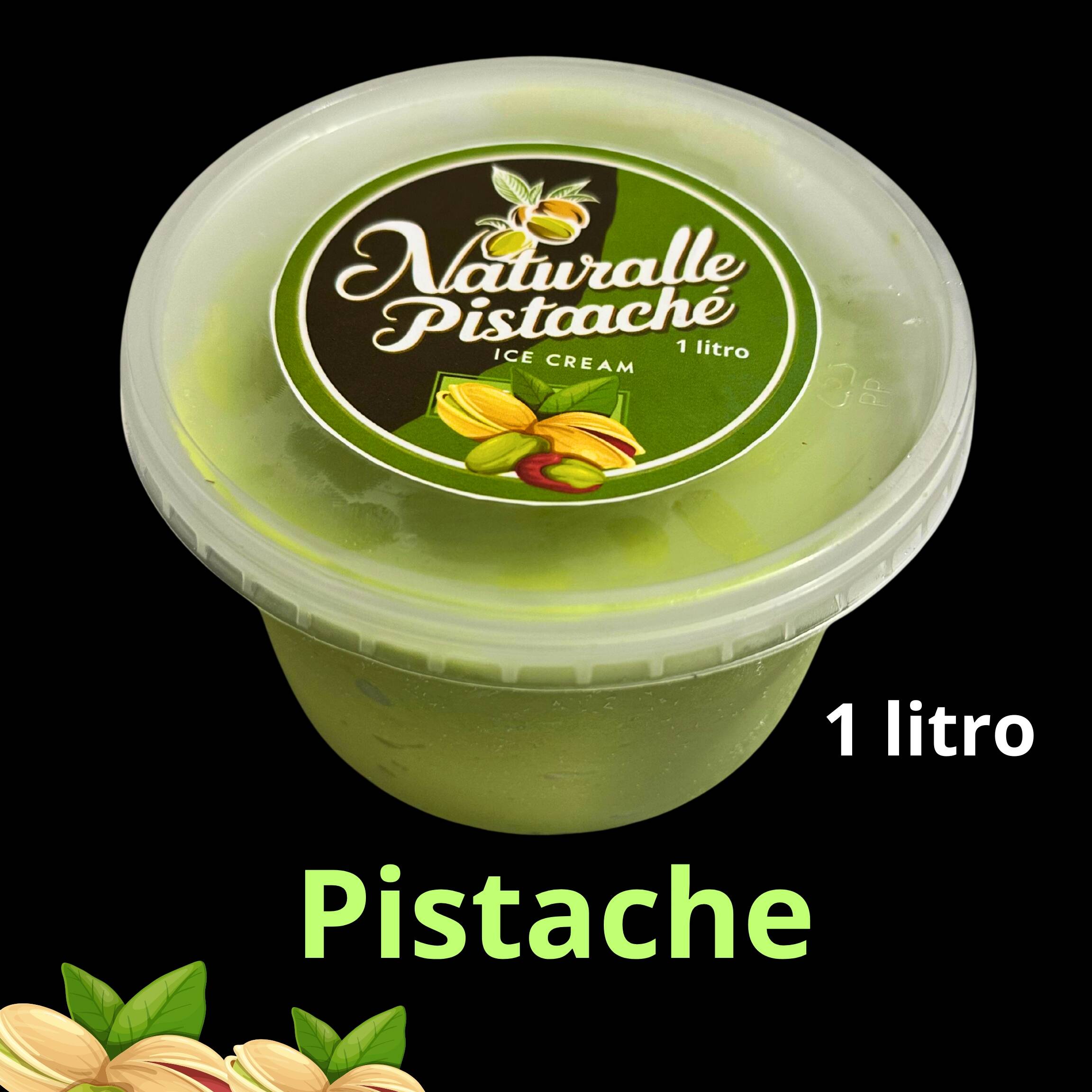 1 litro. Sorvete Gourmet sem gordura hidrogenada