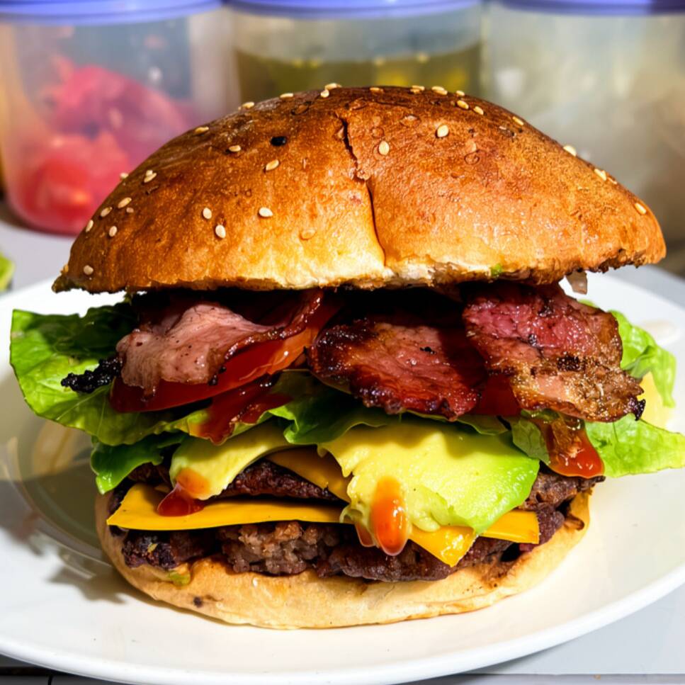Hamburguesa Con Tocino