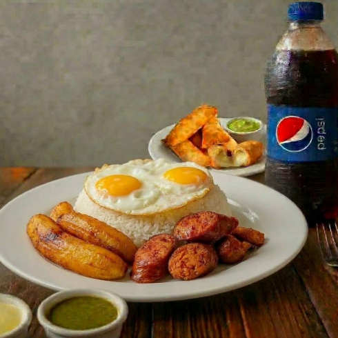 Arroz a la cubana especial