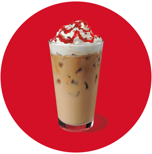 Cranberry Mocha Blanco Latte Helado