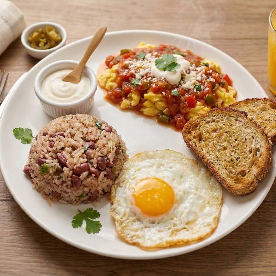 Desayuno con Huevos Rancheros + Bebida