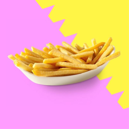 Porção de 120g de batata frita tradicional no capricho pra você, meu muso e minha musa.