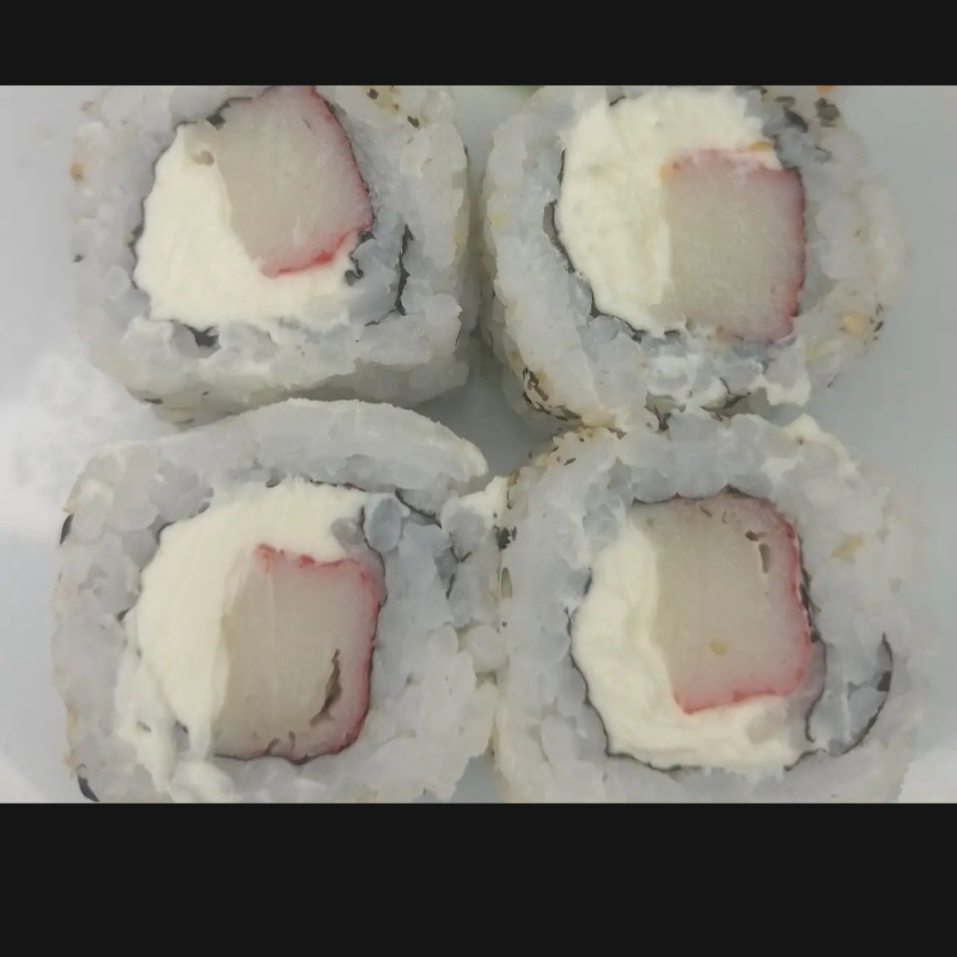 8 Unidades - Arroz, Nori, Kani e Cream Cheese