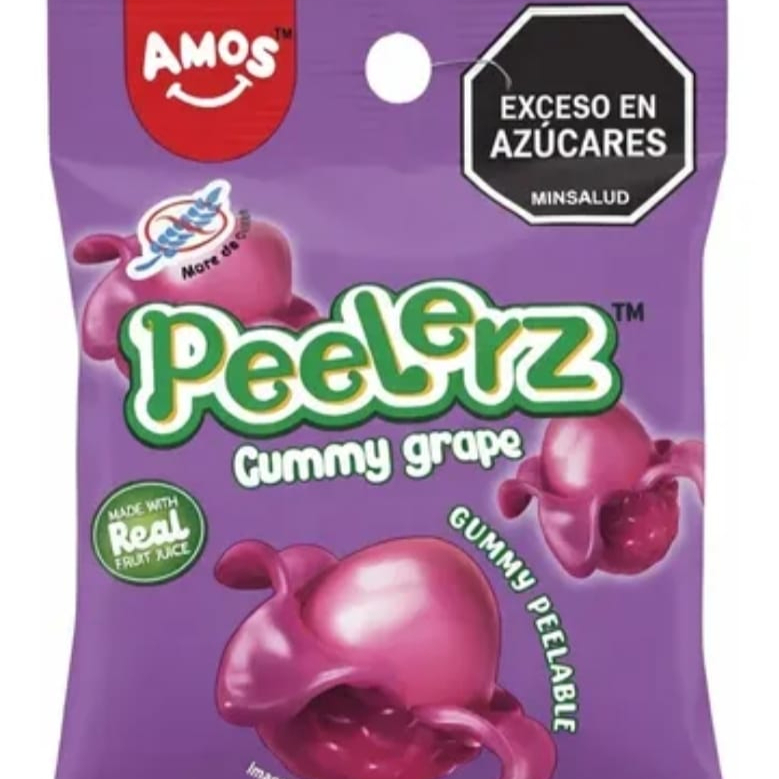 Peerlerz gomitas peelables con sabor a uva