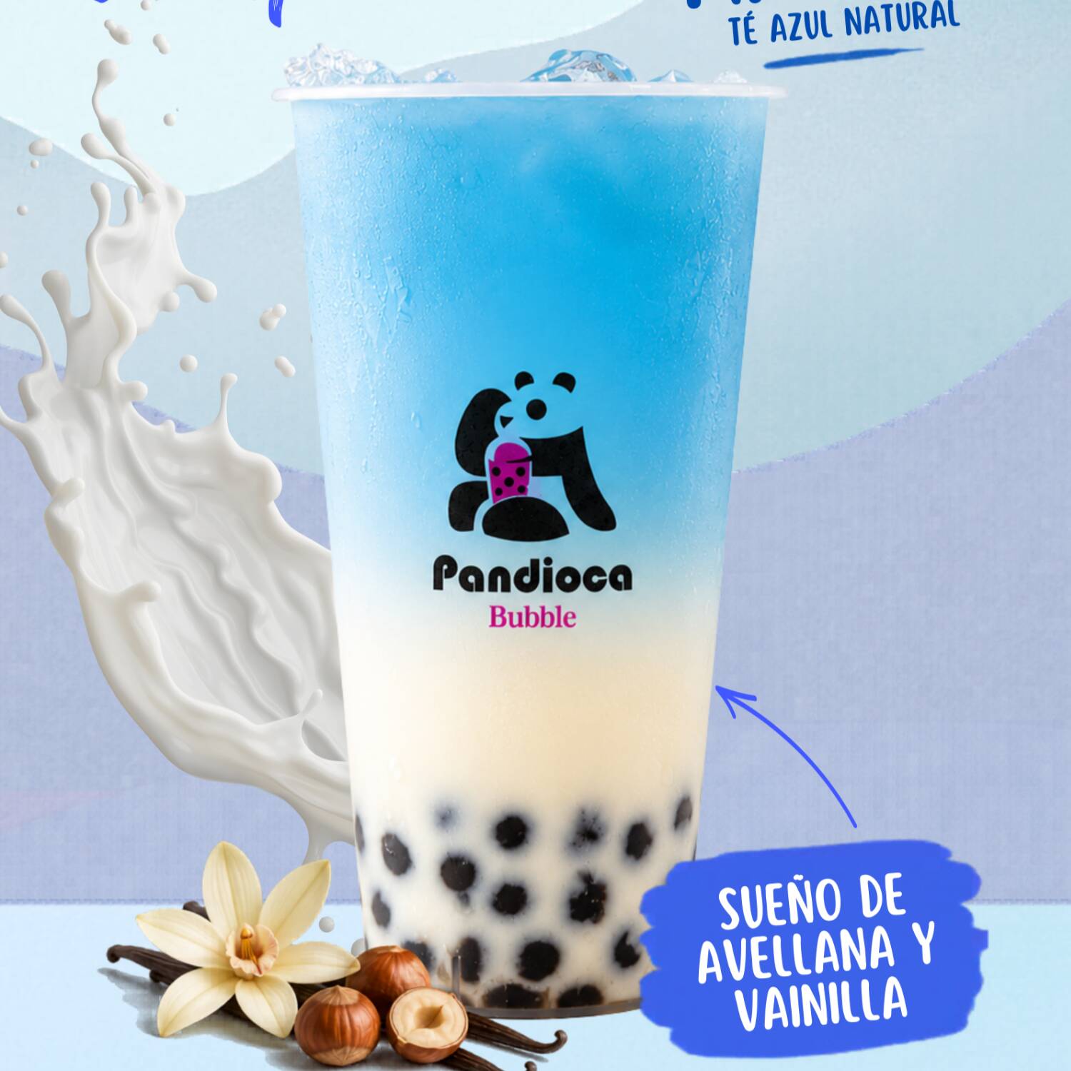 Sueño de Avellana y Vainilla con Blue Matcha.