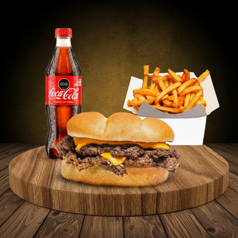 Smash Double Grilled Cheese Burger Combo