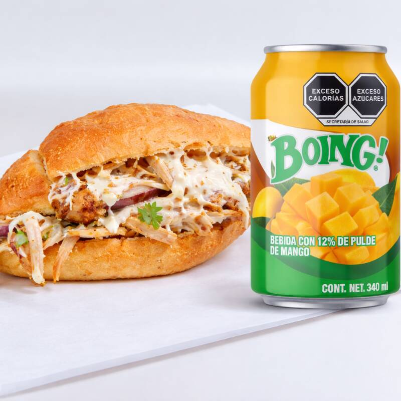 Torta de Chilaquiles Sencilla + 1 Boing