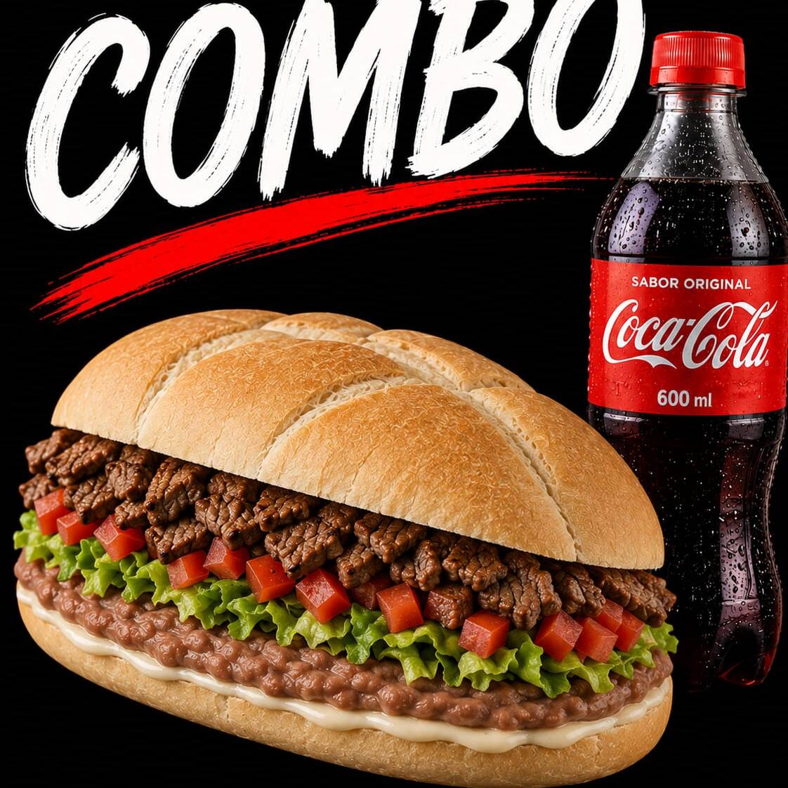 Combo Torta de Bistec+ Bebida