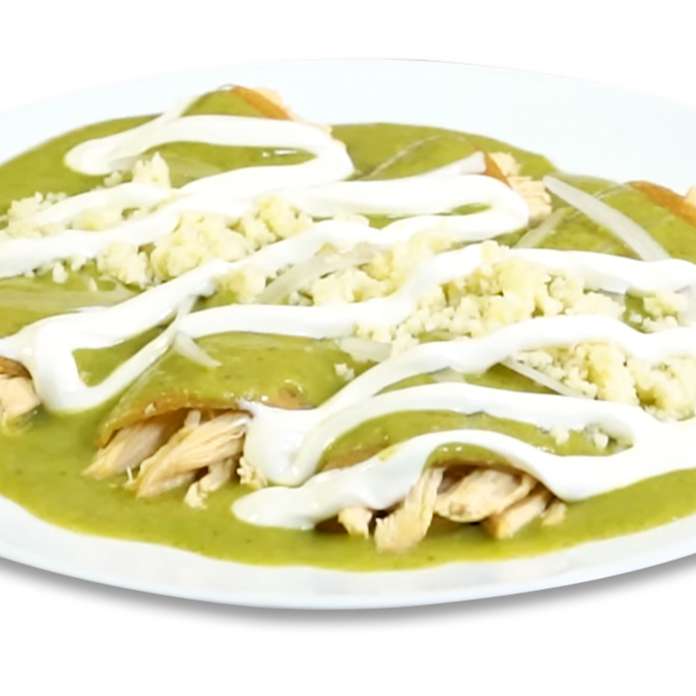 Enchiladas verdes con pollo
