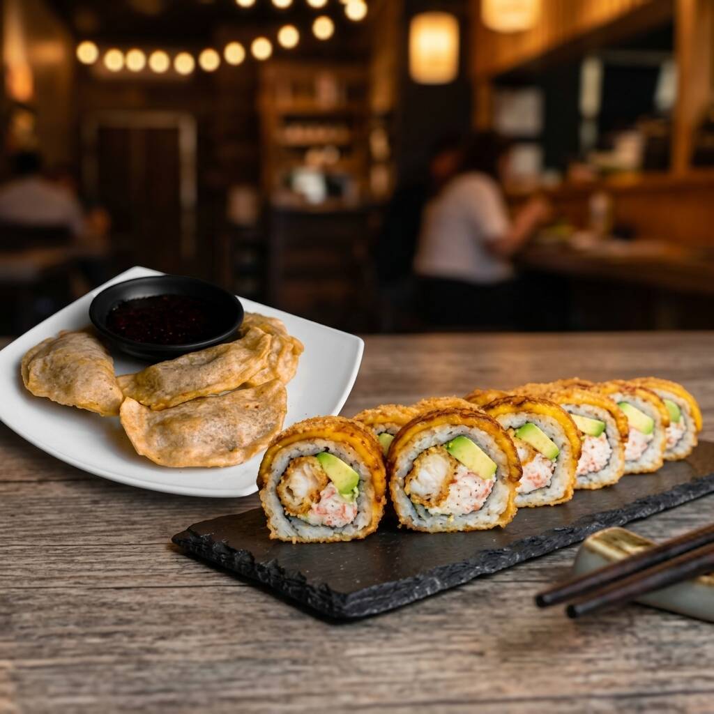 Almuerza Sushi + Gyozas