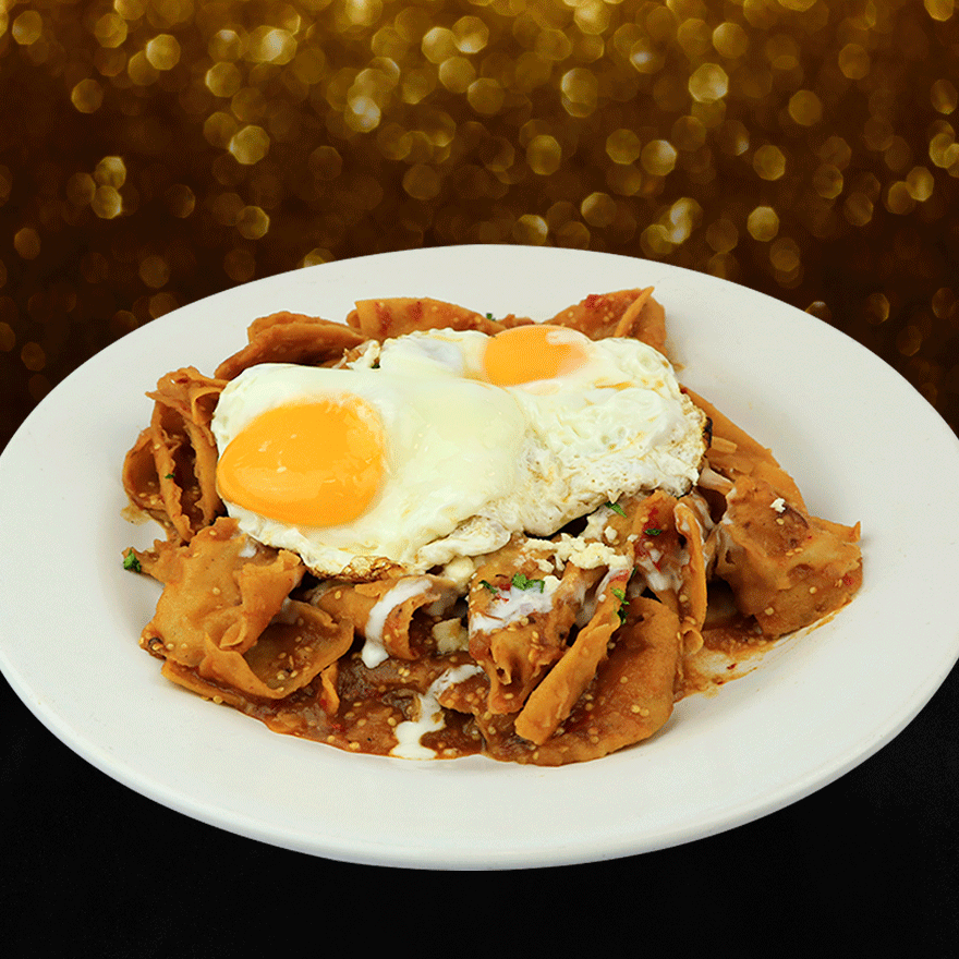 Huevos Estrellados en Chilaquiles C
