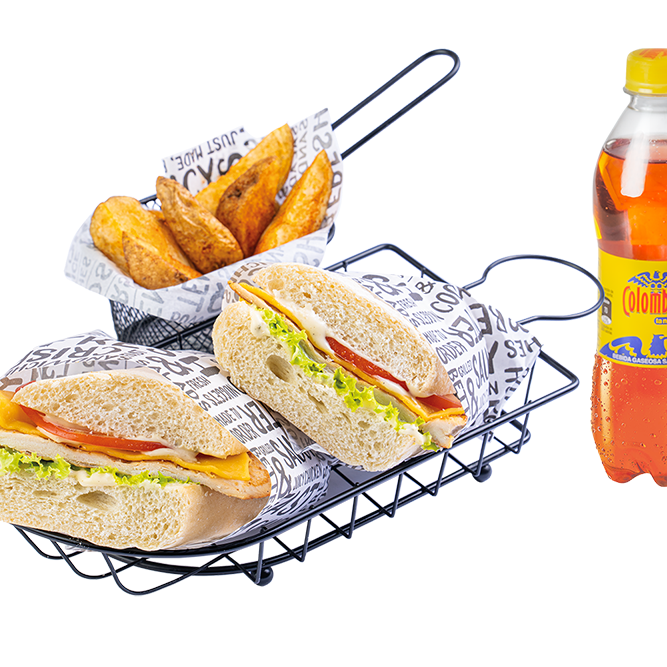 Combo Sánduche de Pollo a la Parrilla Clásico