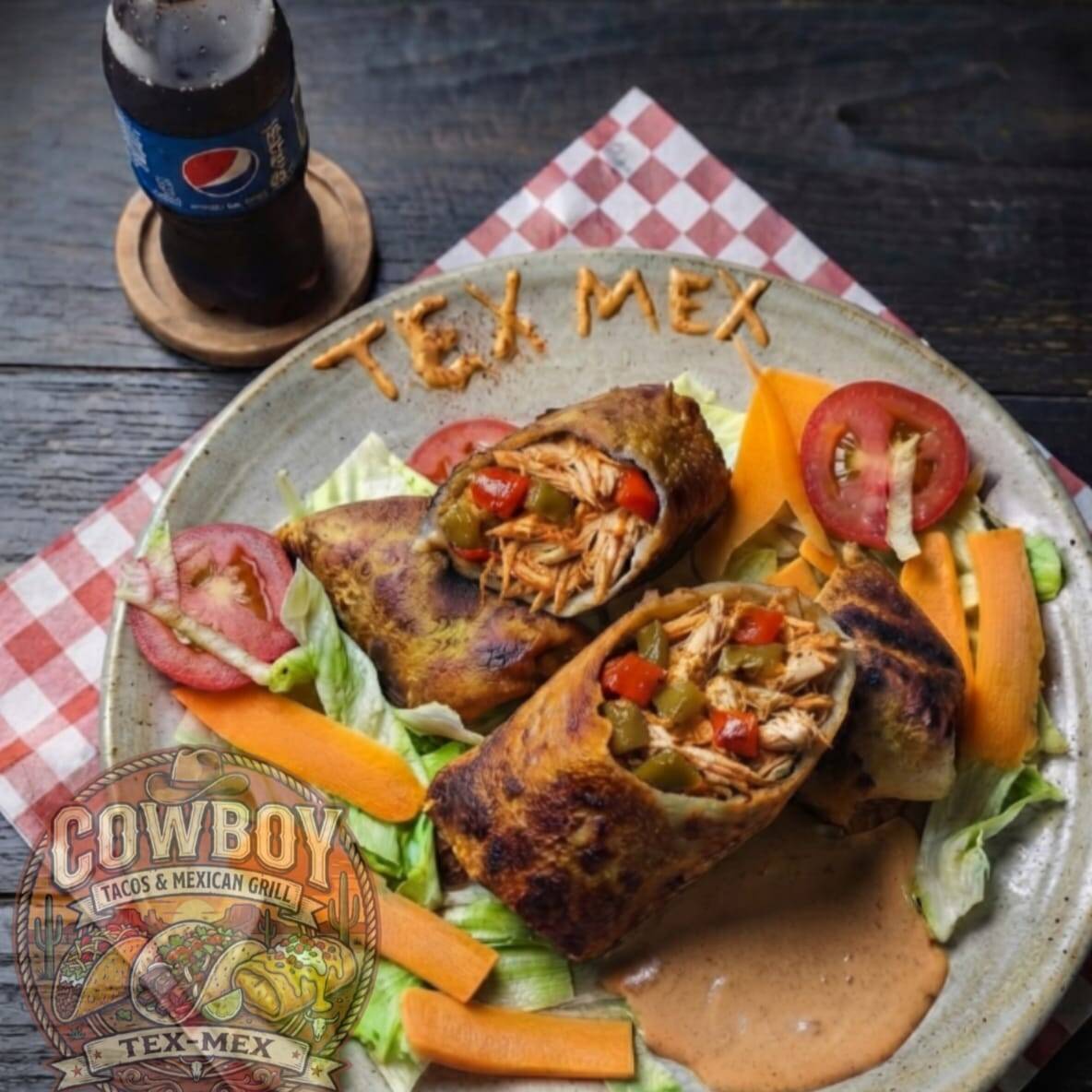 Chimichanga de Pollo G y PEPSI 400 Ml