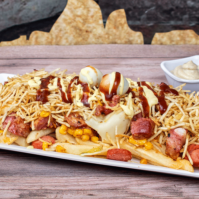 Salchipapas Especial Costillitas